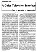 A Color Television Interface (Interface Age)(December 1979)